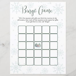 Bingo Game Winter Snow Forest Animal Baby Dusche