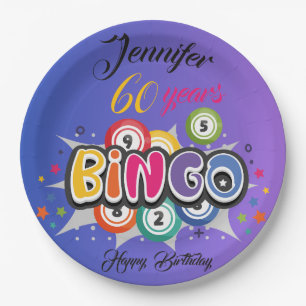 BINGO- Geburtstagsfeier Pappteller