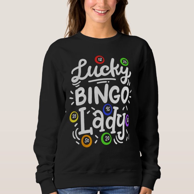 Bingo Glückliches Bingo Fräulein Sweatshirt (Vorderseite)