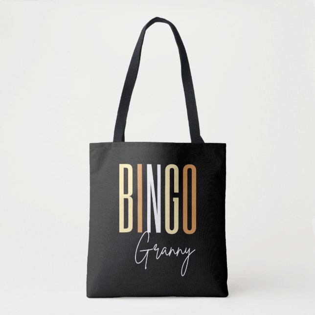 Bingo granny in braunen Buchstaben (Vorderseite)