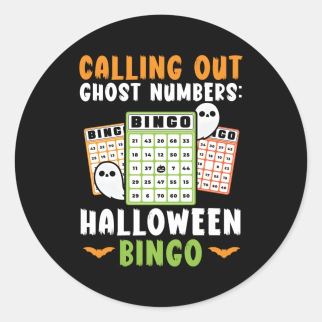 Bingo Halloween Trick oder Treat Bingo Player Bing Runder Aufkleber (Vorderseite)