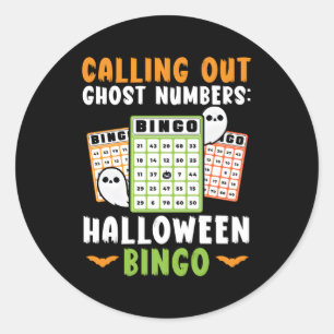 Bingo Halloween Trick oder Treat Bingo Player Bing Runder Aufkleber