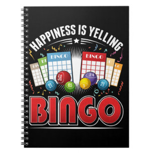 Bingo Happy Men Funny Bingo Player Notizblock