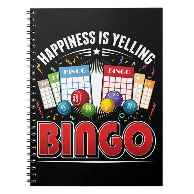 Bingo Happy Men Funny Bingo Player Notizblock (Vorderseite)