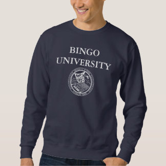 BINGO-HOCHSCHULoffizielles weißes Siegelsweatshirt Sweatshirt
