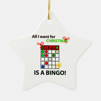 BINGO I wollen ein Bingo für Weihnachten Keramikornament