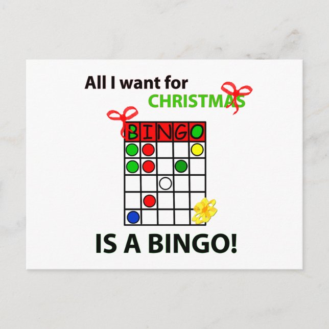 BINGO Ich wollte ein Bingo zu Weihnachten (Vorderseite)