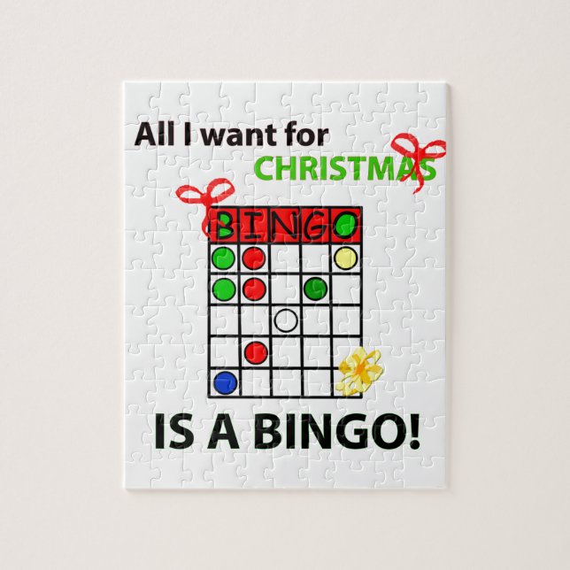 BINGO Ich wollte ein Bingo zu Weihnachten Puzzle (Vertikal)