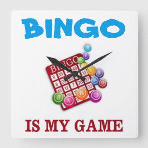 BINGO IS MY GAME QUADRATISCHE WANDUHR