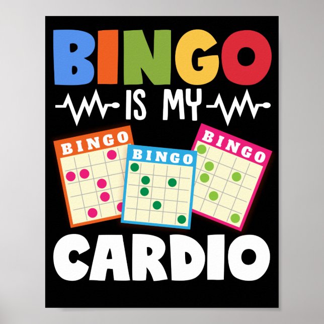 Bingo ist mein Cardio Funny Lucky Gambling Poster (Vorne)