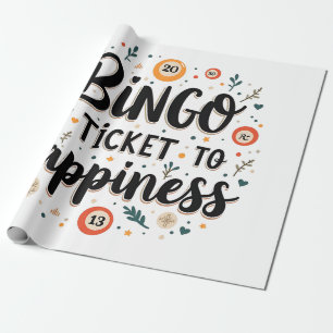 Bingo ist mein Ticket zum Glück Funny Bingo Game Geschenkpapier
