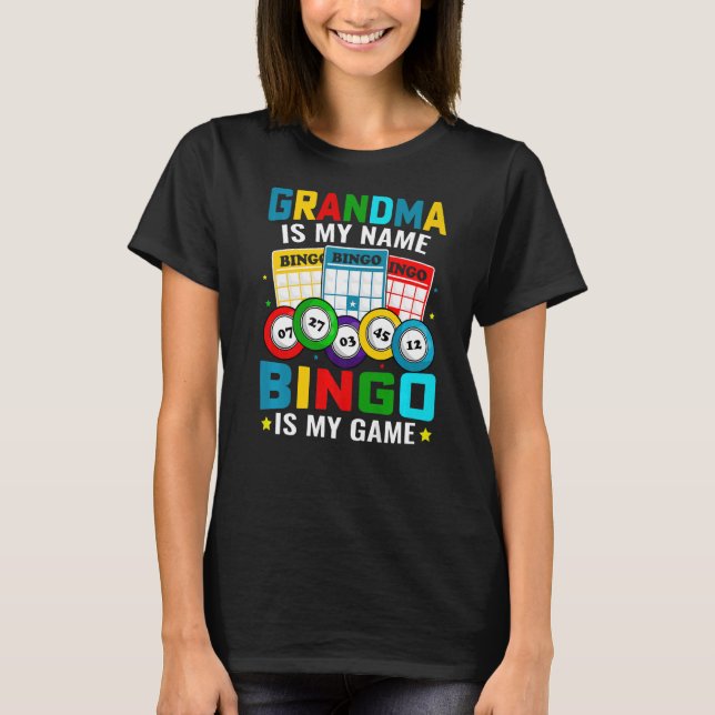 Bingo ist meine Bingo Oma Player Women Mother's Da T-Shirt (Vorderseite)