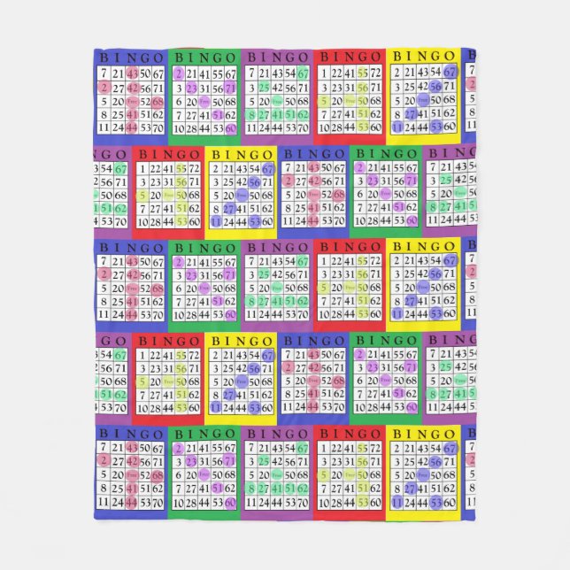 BINGO kardiert bunte glückliche Decke (Vorderseite)