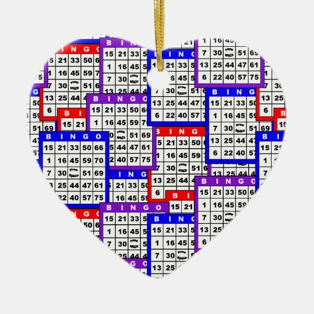 Bingo kardiert Muster Keramikornament (Vorne)