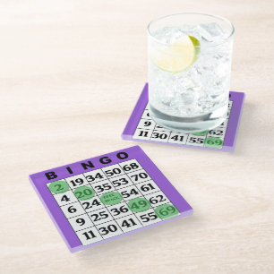 BINGO-Karte Glasuntersetzer