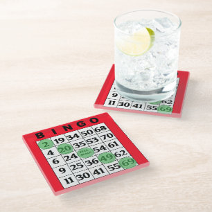 BINGO Karte Glasuntersetzer