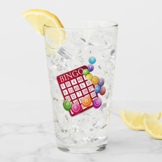 BINGO-Karte mit BINGO-Balls Glas