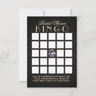 Bingo-Karten für Luxus Diamond Brautparty Einladung