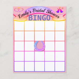 Bingo-Karten für Personalisiertes Brautparty Flyer