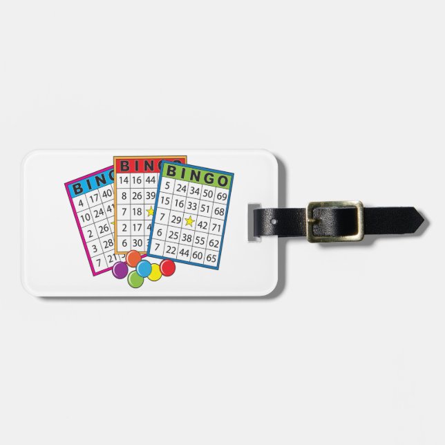Bingo-Karten Gepäckanhänger (Vorderseite horizontal)