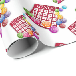 Bingo-Karten und Bingo-Bälle Geschenkpapier