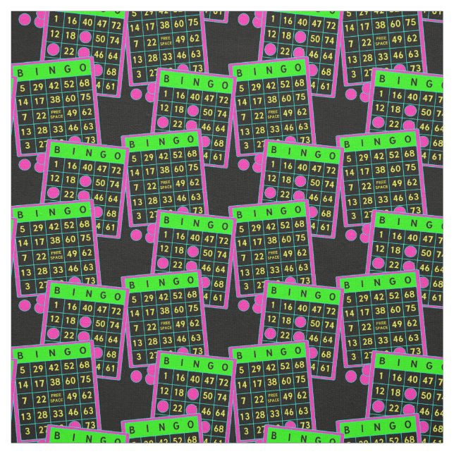 Bingo-Karten-und Markierungs-Neonfarben auf Stoff (Muster)
