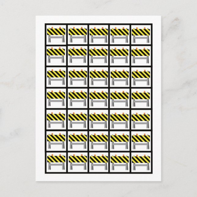 Bingo-Kartenmarkierungen Konstruktion schwarz und  Postkarte (Vorderseite)