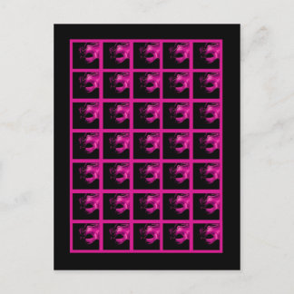 Bingo-Kartenmarkierungen Sweet 16 Hot-Pink-Black-P Einladungspostkarte