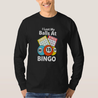 Bingo Kartenspiel für Ansager Ich habe meine Kugel T-Shirt