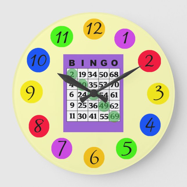 BINGO Kitchen Große Wanduhr (Vorderseite)