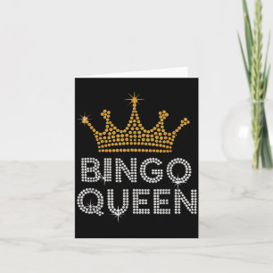 Bingo-Königin Bingo-Spielerin Spielparty Lustige F Karte