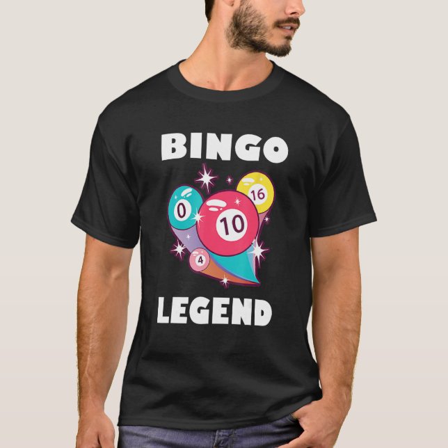Bingo Legend Game Gambling Lucky Bingo Player Bing T-Shirt (Vorderseite)