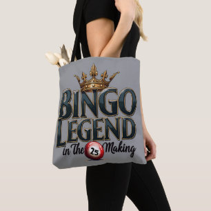 Bingo-Legende in goldener Retro-Typografie gekrönt