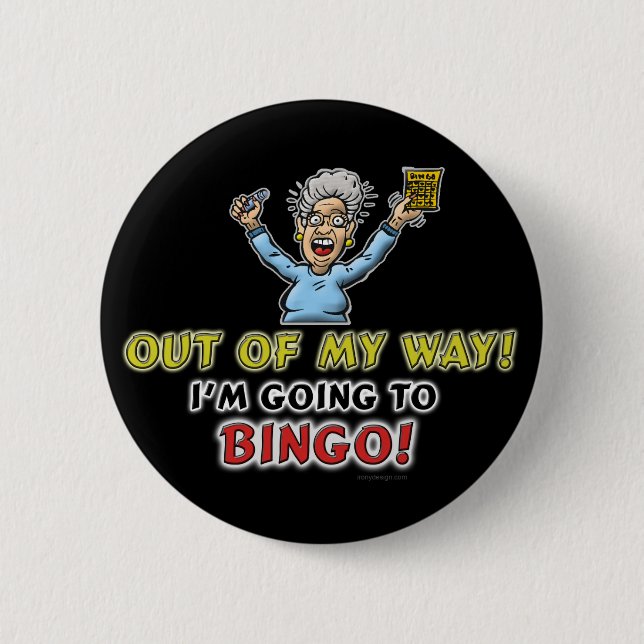 Bingo-Liebhaber Button (Vorderseite)