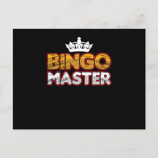 Bingo Master Lucky Game Player Gambling Gambler Gi Postkarte (Vorderseite)