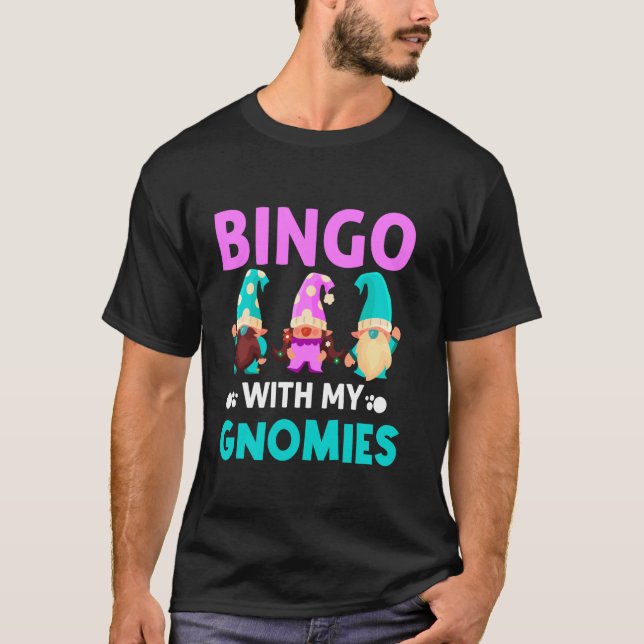 Bingo mit meinen Gnomen Frauen Männer Funny Bingo  T-Shirt (Vorderseite)