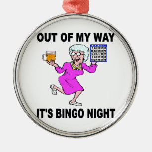 BINGO-NACHT SILBERNES ORNAMENT