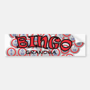 Bingo "Name" über Bingo-Bällen Autoaufkleber