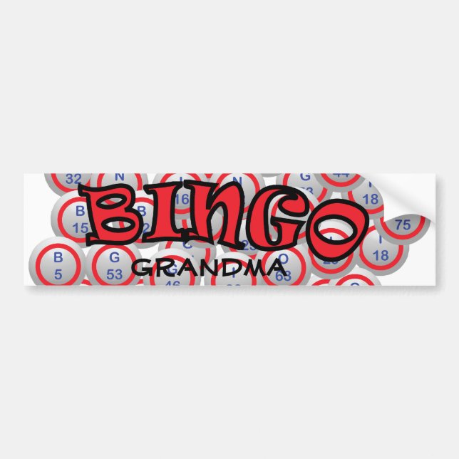 Bingo "Name" über Bingo-Bällen Autoaufkleber (Vorne)