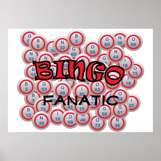 Bingo "Name" über Bingo Balls Poster (Vorne)