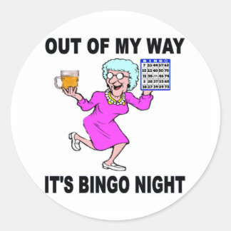 BINGO NIGHT RUNDER AUFKLEBER