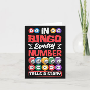 Bingo Numbers Tells Story - Favorite Lottery Gambl Karte