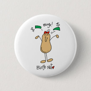 Bingo-Nuss-T-Shirts und Geschenke Button