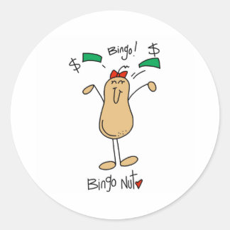 Bingo Nut Runder Aufkleber