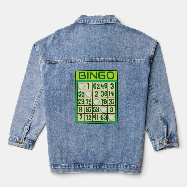 Bingo Personalisiert Jeansjacke (Rückseite)