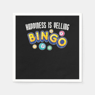 Bingo Player Balls Lucky Number Serviette