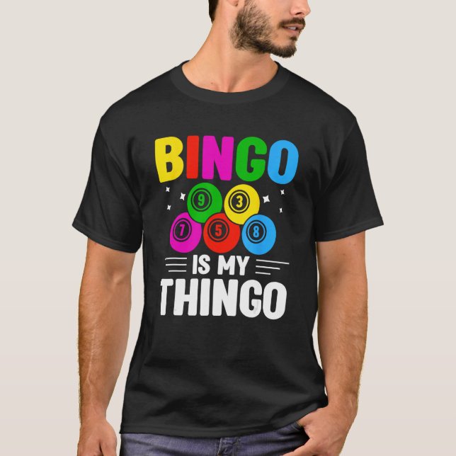 Bingo Player Bingo Halls Casino Game Card Game Bin T-Shirt (Vorderseite)