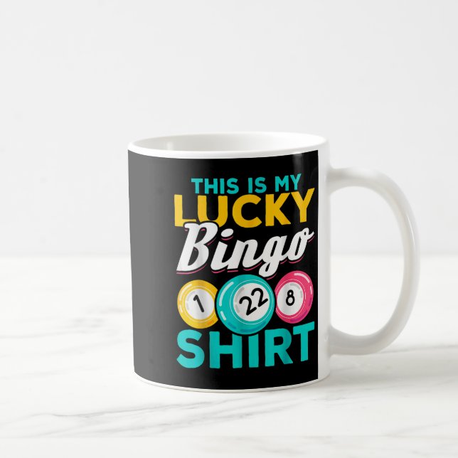 Bingo Player Das ist mein glücklicher Bingo Funny  Kaffeetasse (Rechts)