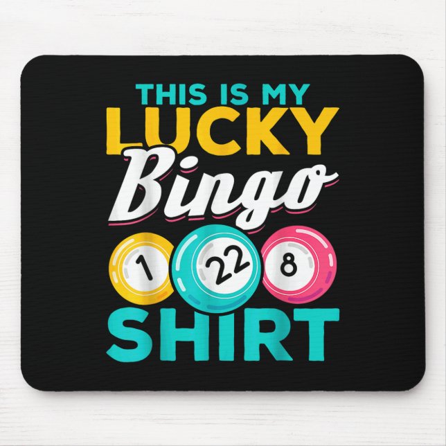 Bingo Player Das ist mein glücklicher Bingo Funny  Mousepad (Vorne)