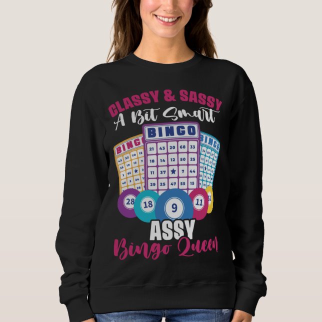 Bingo Player Gambling Lottery Bingo Card Bingo Que Sweatshirt (Vorderseite)